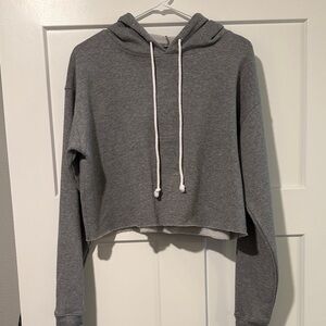 Wild Fable Charcoal Cropped Hoodie